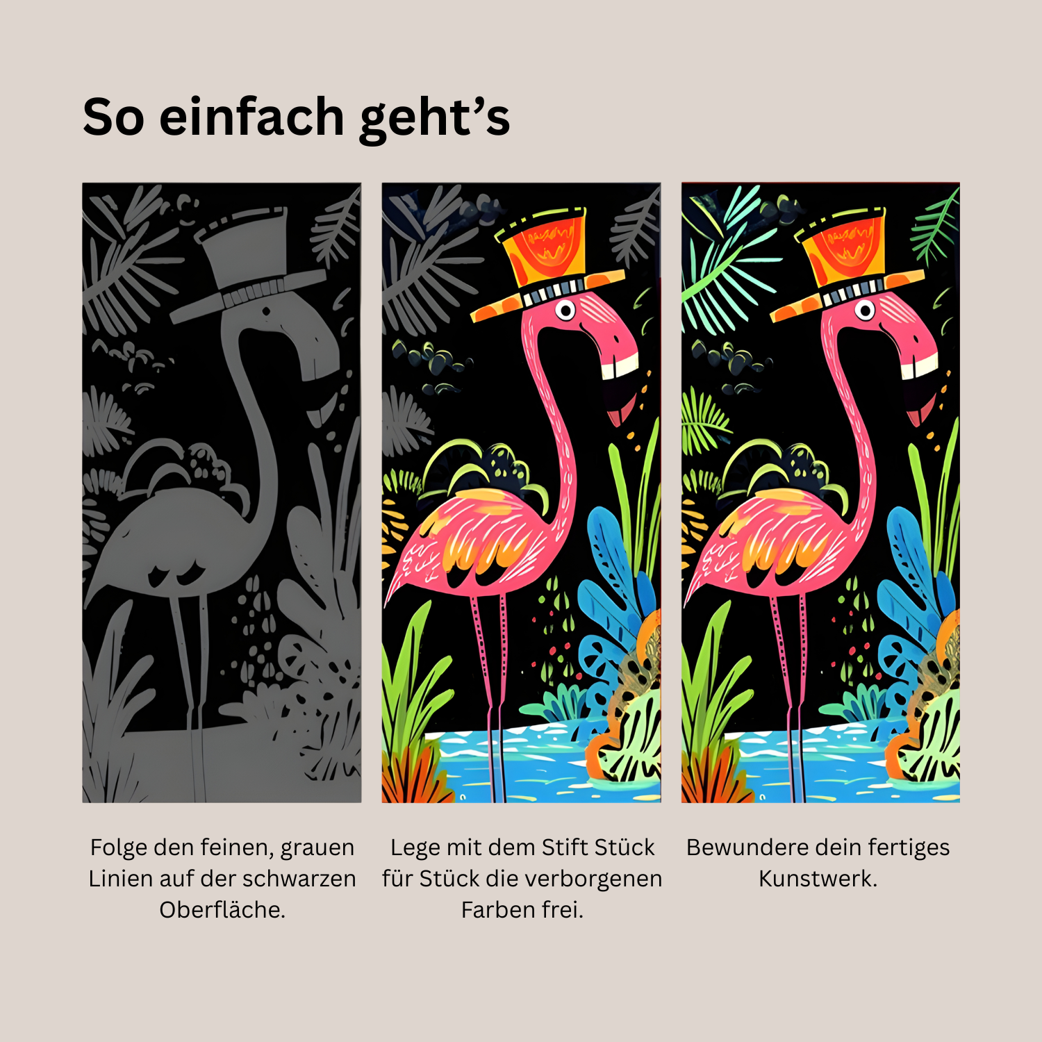 12-teiliges Set Mini Kratzbilder für Entspannung